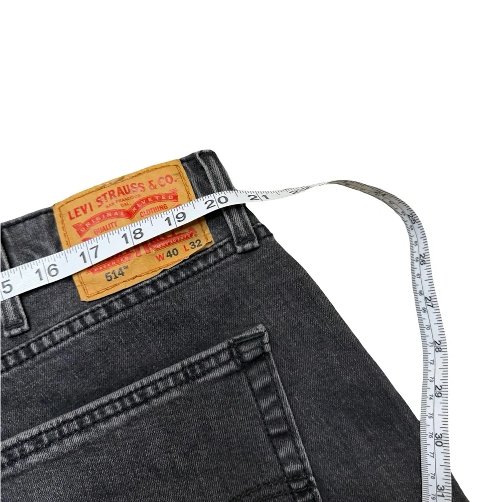 👖✨ Levi’s‎ 514 Straight Fit Jeans 40x32 Gray Black Wash Denim ✨👖